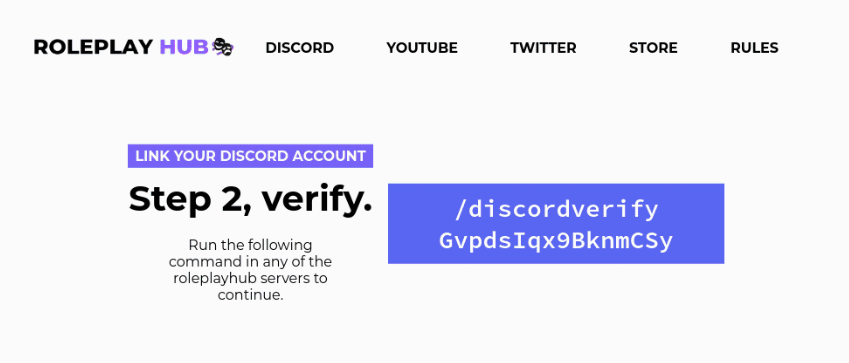 Verification Code Page